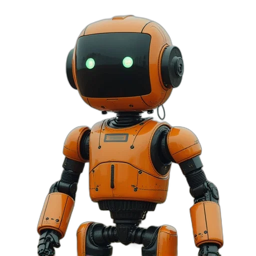 robot, 3d render, cyberpunk, concept art transparent PNG cut-out