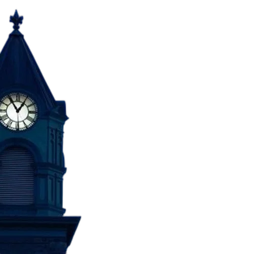 building, 3d render, clock, tower transparent PNG cut-out