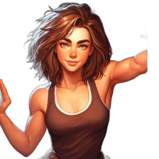 face, dress, fantasy art, concept art, pixel art, oil painting, earth tones, golden transparent PNG cut-out