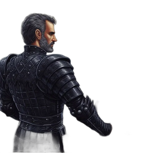 sword, jacket, weapon, dragon, concept art, fantasy art, photorealistic, 3d render transparent PNG cut-out