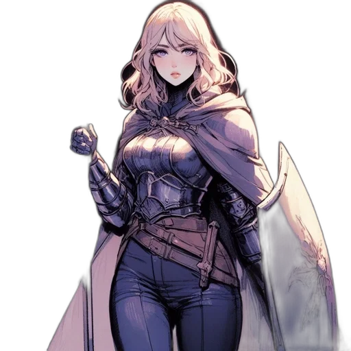 weapon, staff, sword, dress, concept art, comic book art, fantasy art, pixel art transparent PNG cut-out