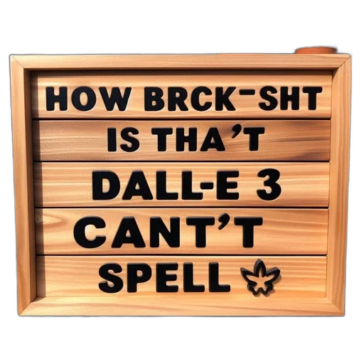 wooden, sign, deck, reads, how, brck-sht, tha, dall-e transparent PNG cut-out