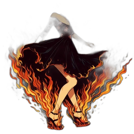dress, mask, dragon, hair, concept art, fantasy art, pixel art, anime transparent PNG cut-out