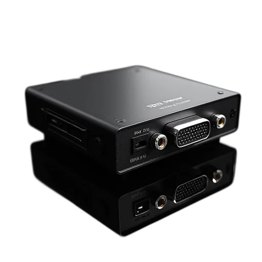 3d render, vga, signal, box, adapter, built, monitor transparent PNG cut-out