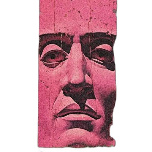 face, mask, umbrella, bottle, vaporwave, comic book art, concept art, 3d render transparent PNG cut-out
