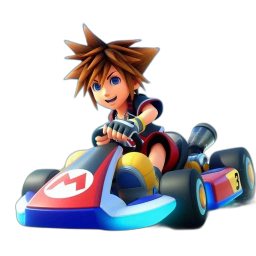 car, weapon, 3d render, concept art, cartoon, sora, kingdom, hearts transparent PNG cut-out