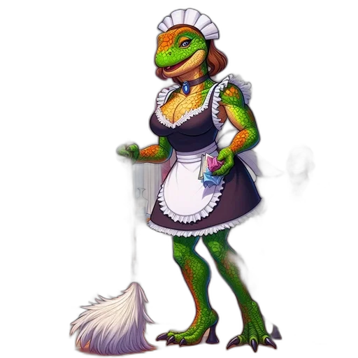 dress, staff, creature, dragon, pixel art, concept art, fantasy art, 3d render transparent PNG cut-out