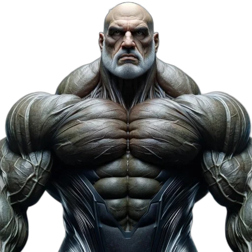 concept art, comic book art, photorealistic, 3d render, intensely, focused, aged, digitally transparent PNG cut-out