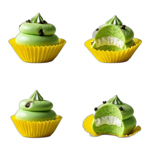 food, hat, 3d render, photorealistic, green, series, images, showcasing transparent PNG cut-out
