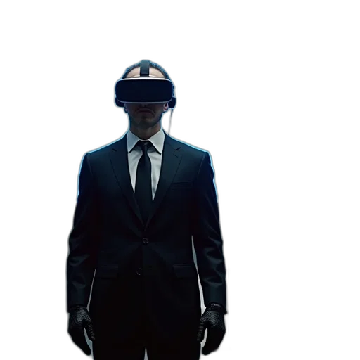 robot, mask, staff, hat, cyberpunk, concept art, 3d render, pixel art transparent PNG cut-out