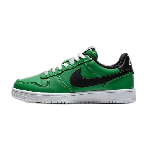 shoes, green, black, nike, sneaker, white, laces, sole transparent PNG cut-out