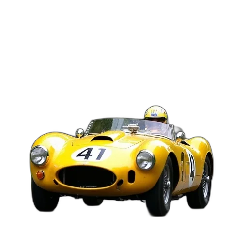car, animal, 3d render, photorealistic, concept art, yellow, vintage, race transparent PNG cut-out