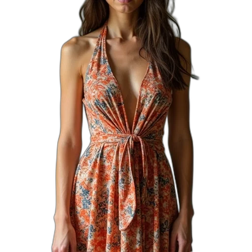 dress, earth tones, vince, fletcher transparent PNG cut-out
