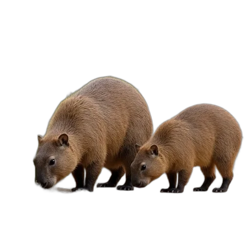 animal, creature, food, 3d render, photorealistic, concept art, group, three transparent PNG cut-out