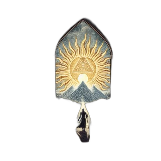 jewelry, umbrella, staff, crown, elaborate, painting, features, figure transparent PNG cut-out