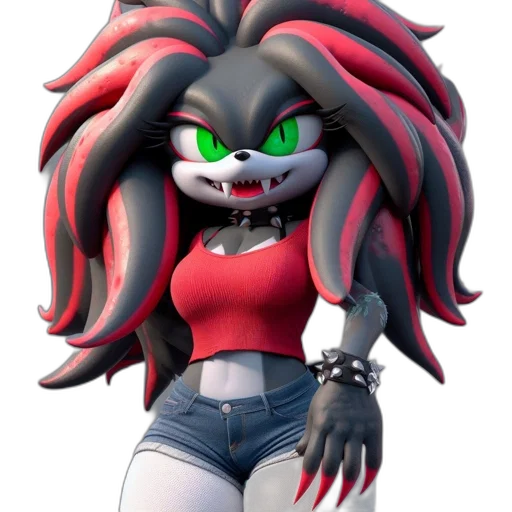 creature, mask, hair, animal, 3d render, concept art, cartoon, fantasy art transparent PNG cut-out