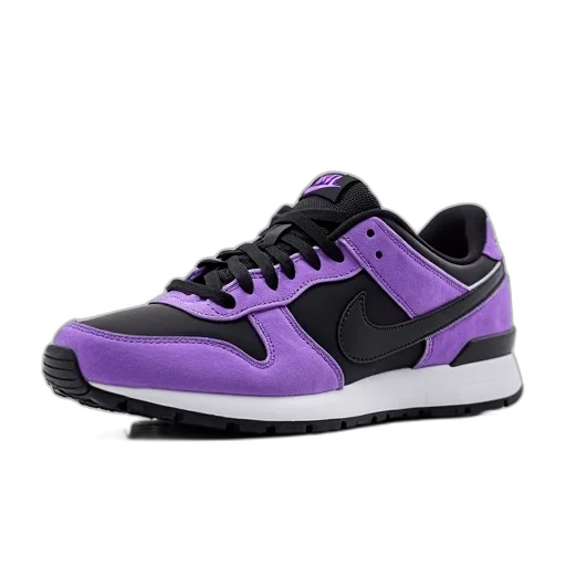 shoes, vaporwave, close-up, single, sneaker, purple, black, color transparent PNG cut-out