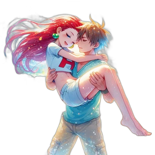 pixel art, anime, concept art, watercolor, outer space, underwater, fire, neon lights transparent PNG cut-out