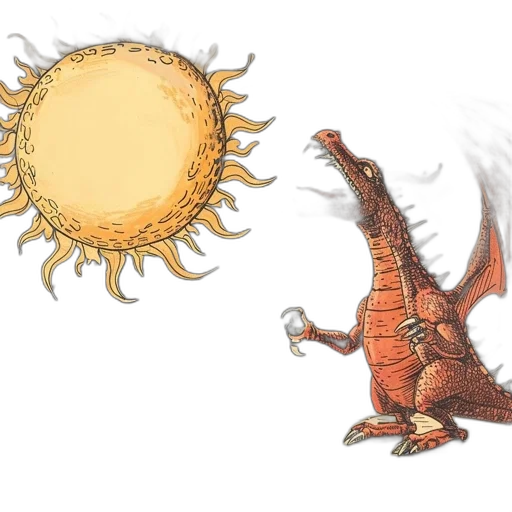dragon, creature, animal, concept art, fantasy art, 3d render, pixel art, fire transparent PNG cut-out