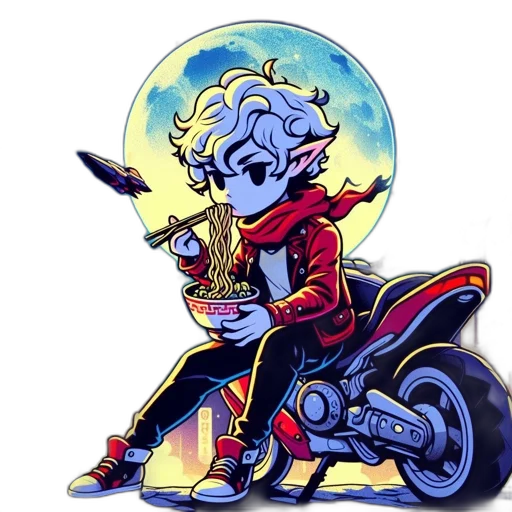 jacket, staff, weapon, robot, cartoon, concept art, pixel art, comic book art transparent PNG cut-out
