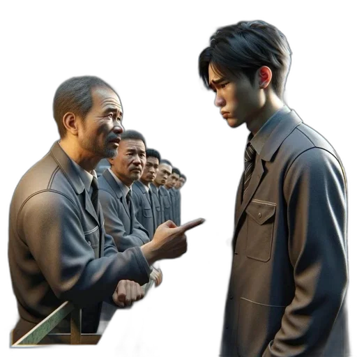 jacket, face, staff, mask, concept art, photorealistic, 3d render, oil painting transparent PNG cut-out