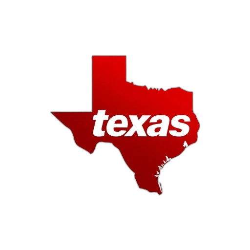 stylized, logo, texas, instruments, red, white, color, scheme transparent PNG cut-out