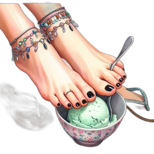 jewelry, shoes, food, photorealistic, 3d render, concept art, fantasy art, pastel transparent PNG cut-out