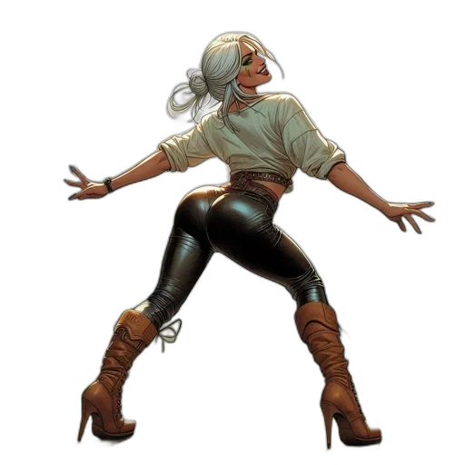 staff, concept art, fantasy art, comic book art, pixel art, earth tones, woman, white transparent PNG cut-out