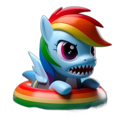 creature, dragon, 3d render, concept art, animated, pony, character, featuring transparent PNG cut-out