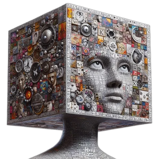 robot, crown, face, mask, cyberpunk, concept art, 3d render, outer space transparent PNG cut-out