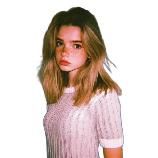 dress, face, hair, jacket, photorealistic, cartoon, vaporwave, 3d render transparent PNG cut-out