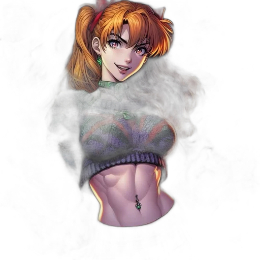 mask, jacket, watercolor, concept art, anime, fantasy art, fire, neon lights transparent PNG cut-out