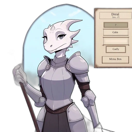 dragon, staff, robot, sword, fantasy art, concept art, pixel art, anime transparent PNG cut-out