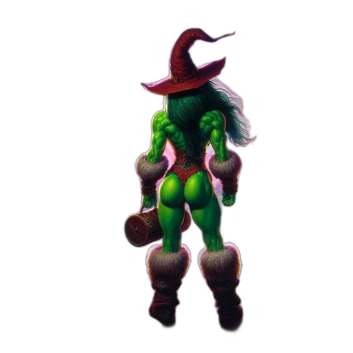staff, hat, creature, weapon, concept art, pixel art, 3d render, fantasy art transparent PNG cut-out