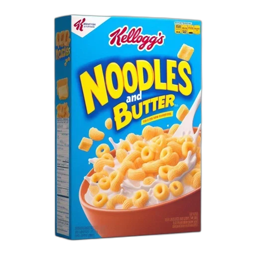 food, image, shows, kellogg, noodles, butter, cereal, packaged transparent PNG cut-out