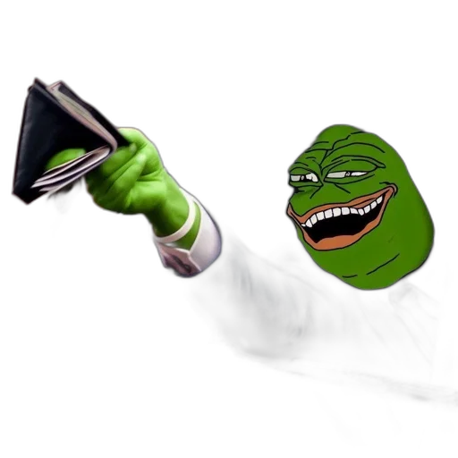 staff, weapon, mask, face, photorealistic, green, cartoonish, frog transparent PNG cut-out