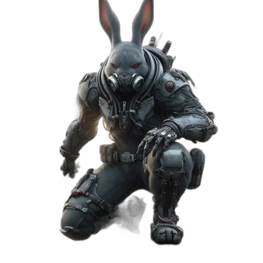 creature, animal, robot, weapon, concept art, 3d render, fantasy art, pixel art transparent PNG cut-out
