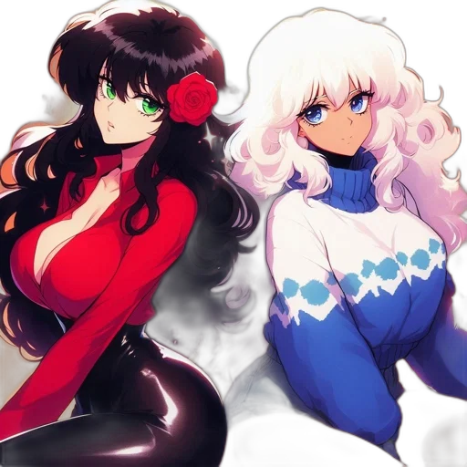 anime, pixel art, concept art, fantasy art, red, monochrome, two, animated transparent PNG cut-out