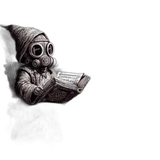 mask, creature, robot, concept art, comic book art, fantasy art, pencil sketch, outer space transparent PNG cut-out