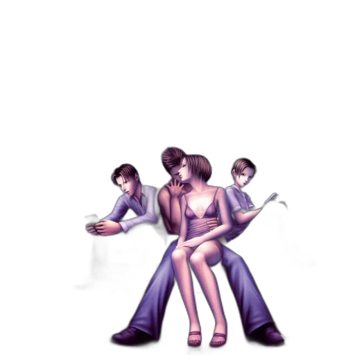 staff, umbrella, dress, pixel art, concept art, vaporwave, fantasy art, outer space transparent PNG cut-out