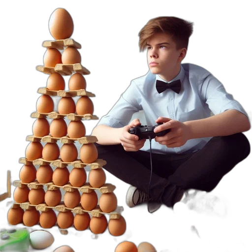food, tree, concept art, pixel art, 3d render, photorealistic, young, man transparent PNG cut-out