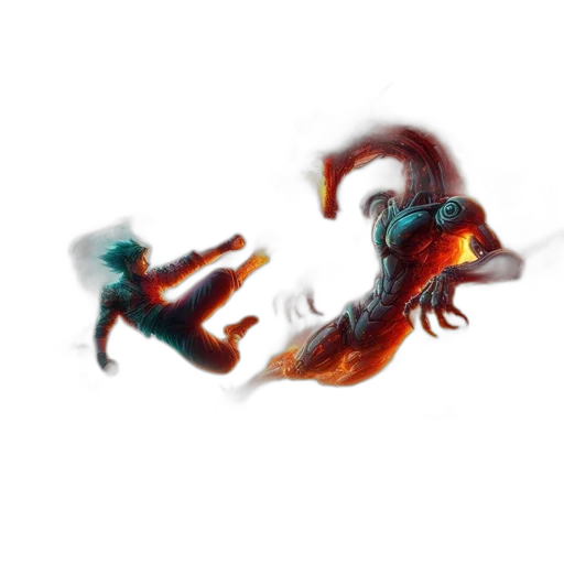 dragon, creature, mask, hair, concept art, fantasy art, watercolor, pixel art transparent PNG cut-out