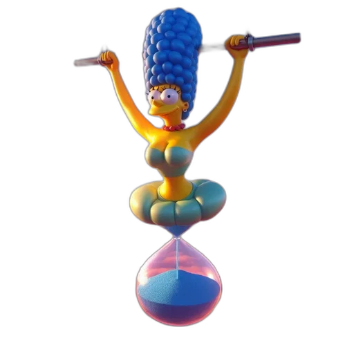 staff, jewelry, umbrella, 3d render, concept art, fantasy art, marge, simpson transparent PNG cut-out