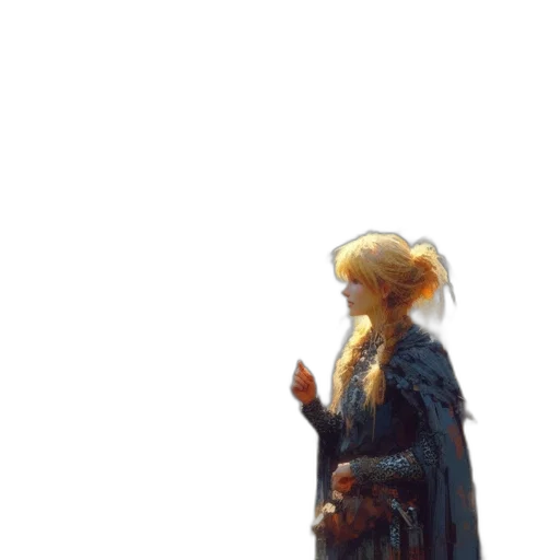 dress, sword, staff, dragon, concept art, pixel art, fantasy art, watercolor transparent PNG cut-out
