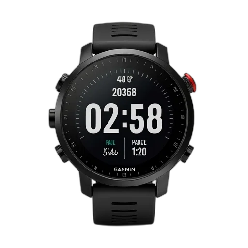 black, garmin, watch, digital, display, showing, time, date transparent PNG cut-out