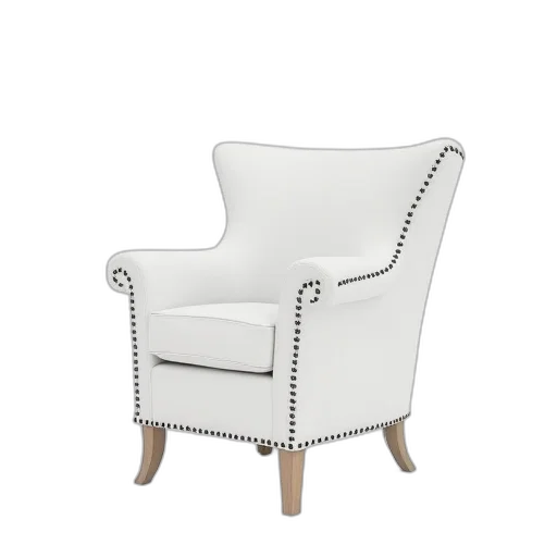 furniture, 3d render, white, leather transparent PNG cut-out