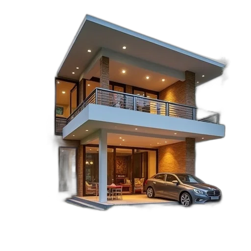 building, car, furniture, 3d render transparent PNG cut-out