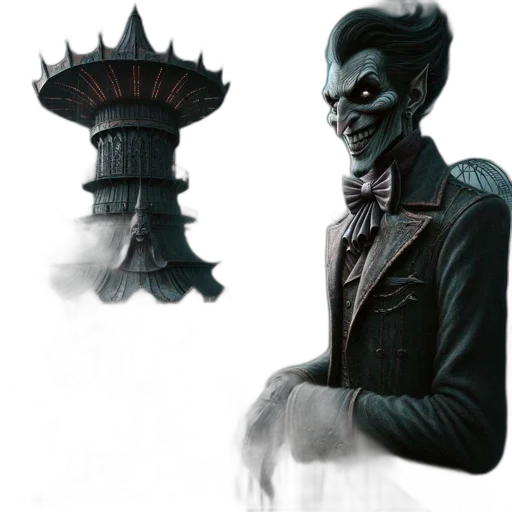 mask, creature, staff, crown, concept art, fantasy art, comic book art, 3d render transparent PNG cut-out