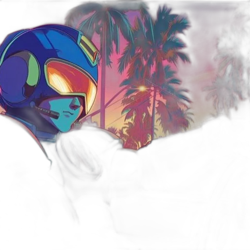 mask, hat, face, crown, vaporwave, concept art, watercolor, photorealistic transparent PNG cut-out