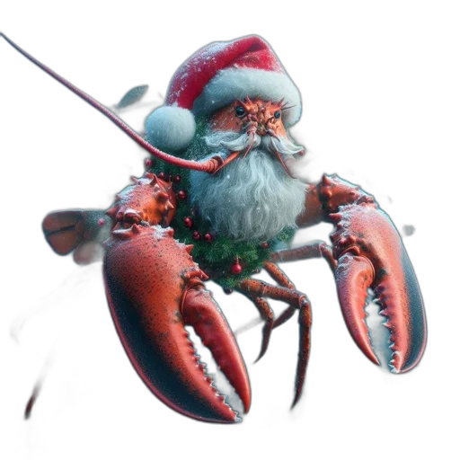 creature, animal, hat, concept art, 3d render, photorealistic, anthropomorphized, lobster transparent PNG cut-out